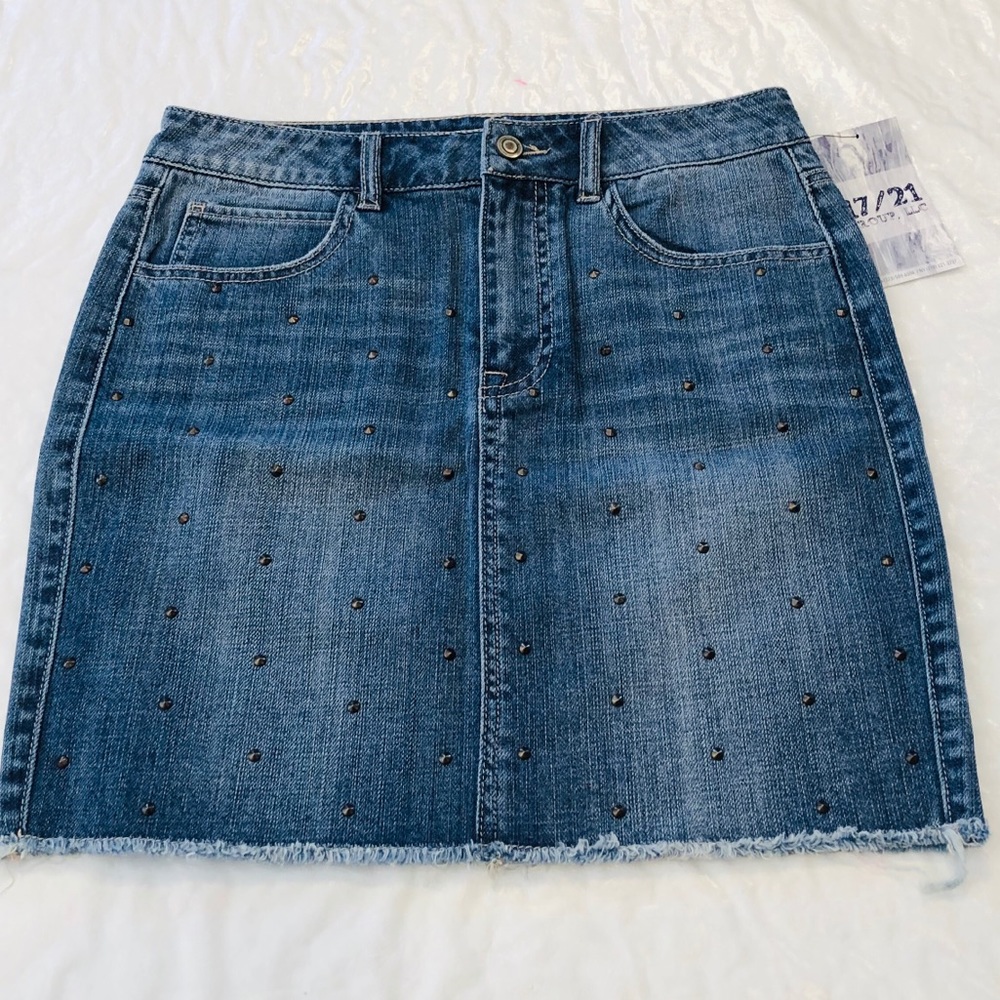 Gorgeous Denim Skirt with Studs**Small $138 - Picture 1 of 3